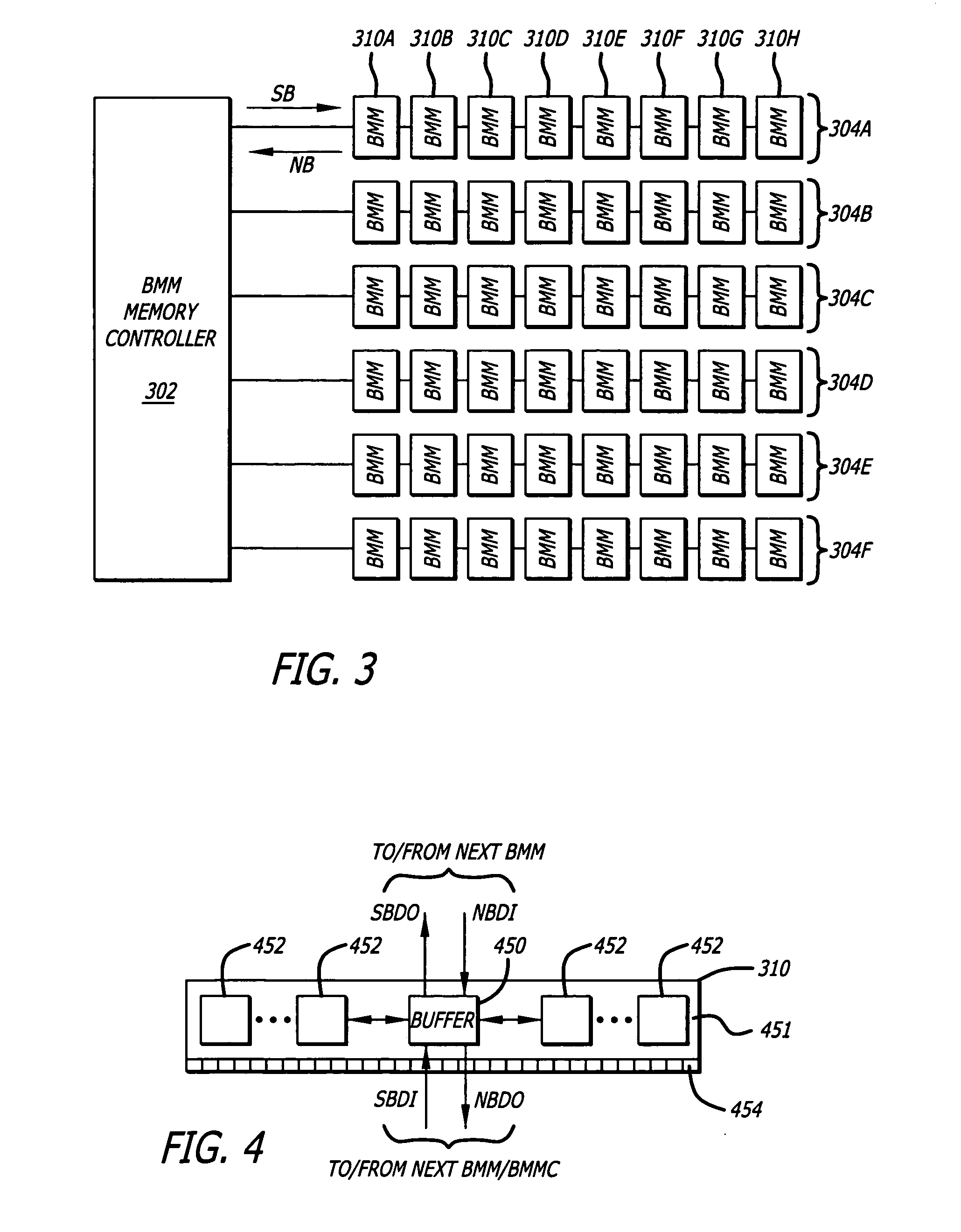 Memory buffers for merging local data from memory modules