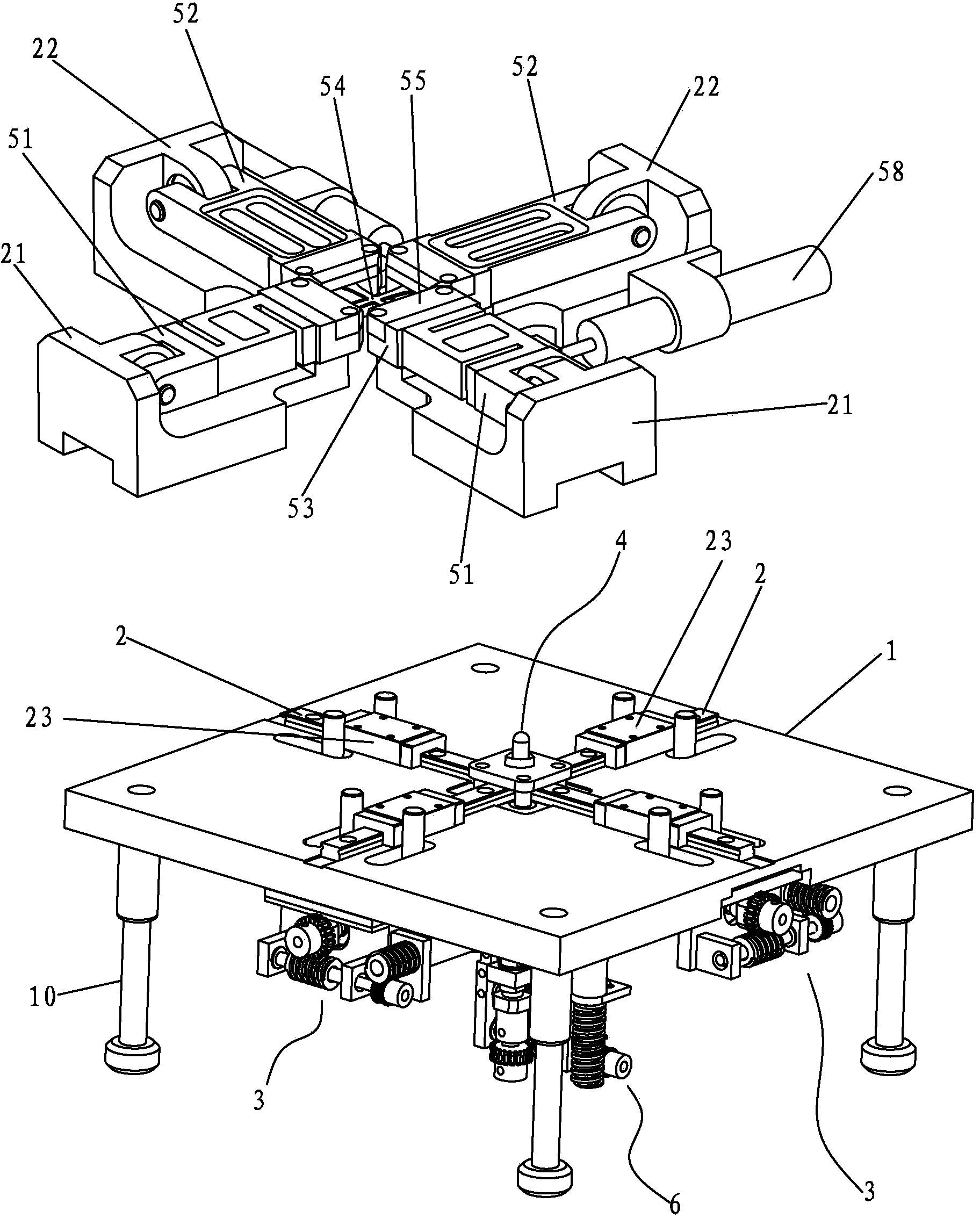 Testing device for mechanical property of material