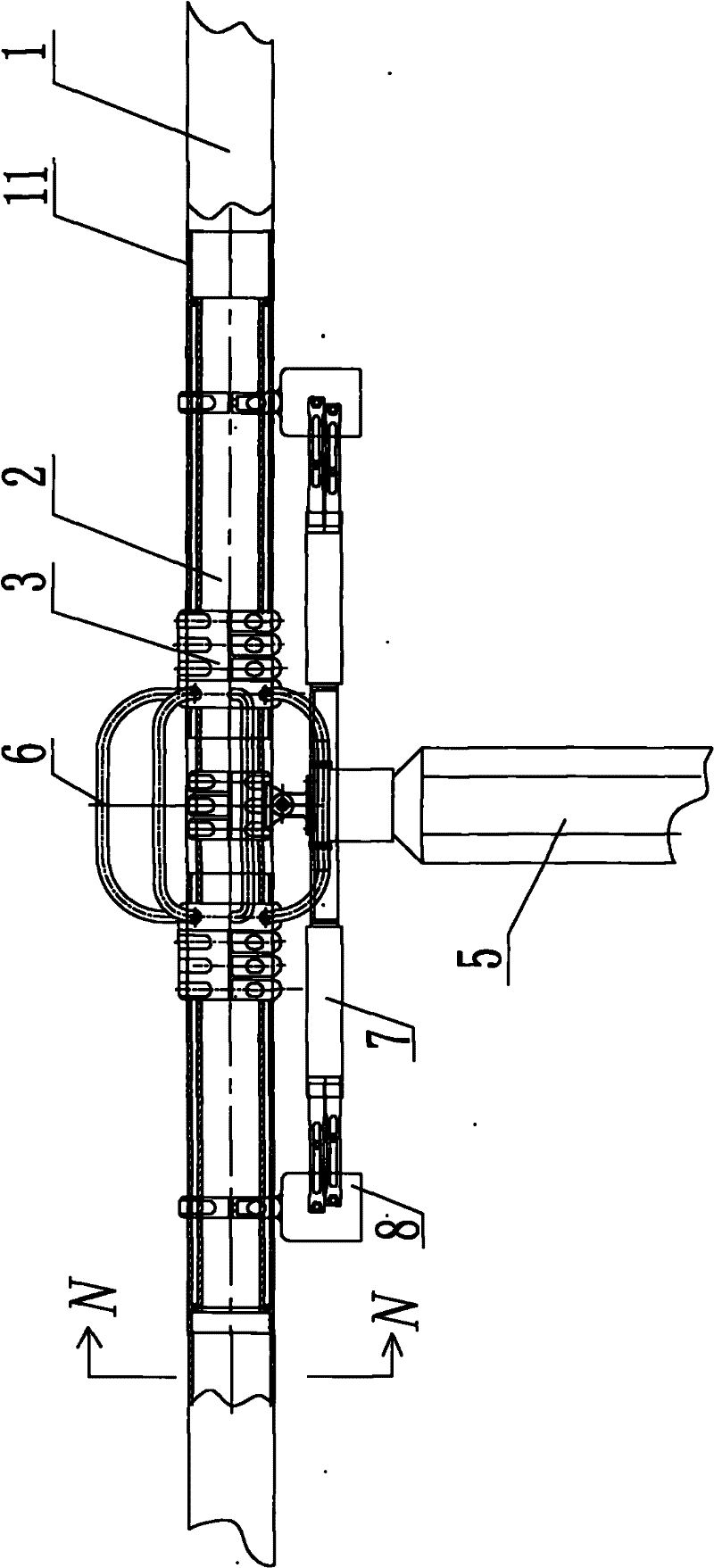 500kv large-span support type tubular bus