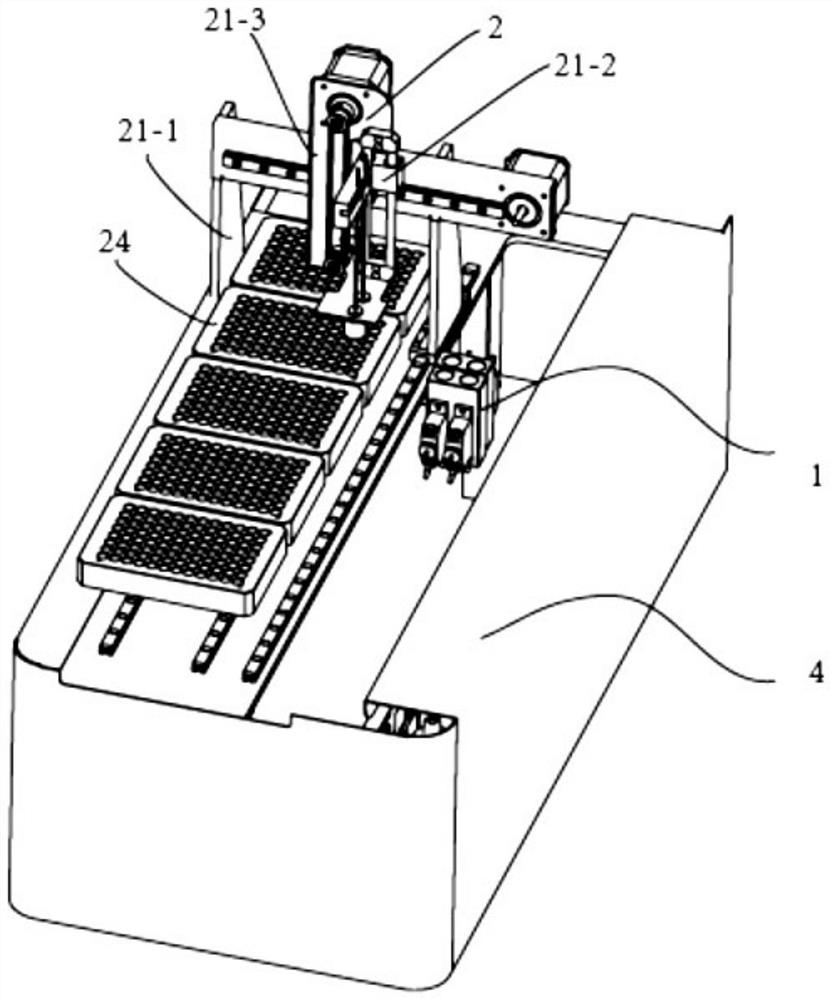 Bacterium counting device with multi-probe movement mechanism