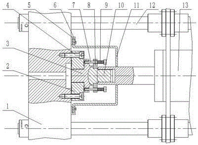 Rupture test buffering device of steel wire rope tension testing machine