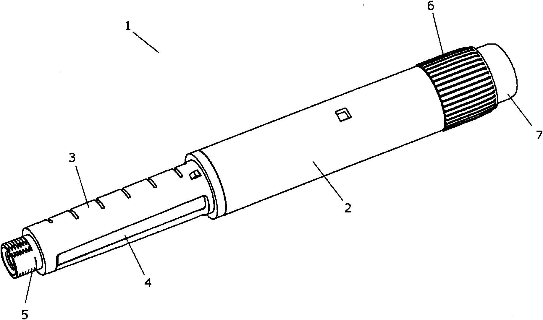 Injection device having mode defining elements