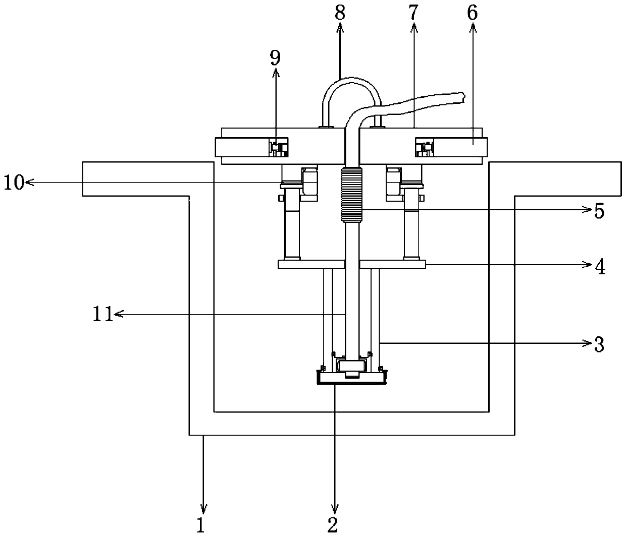 Foundation pit accumulated water removing device