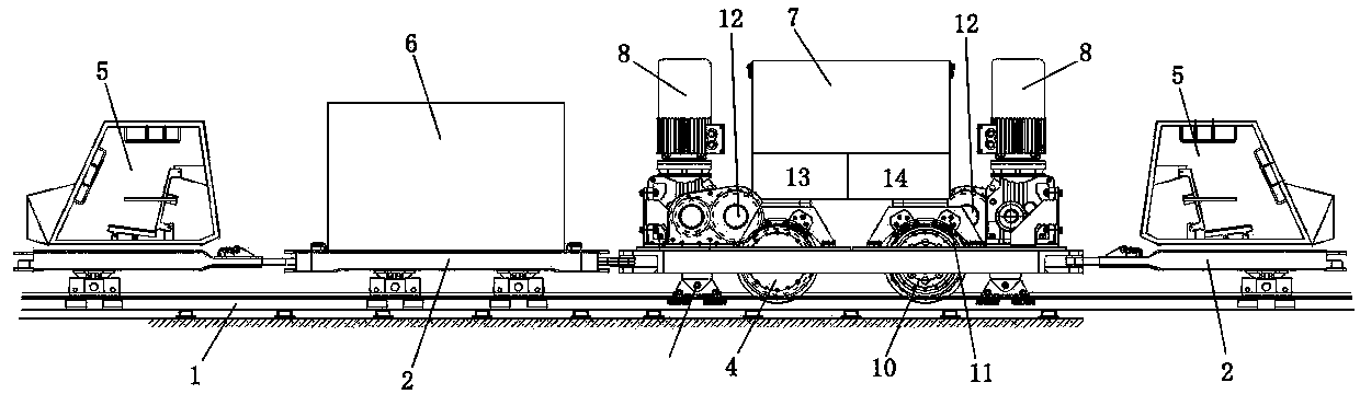 Electric-traction rack rail railcar