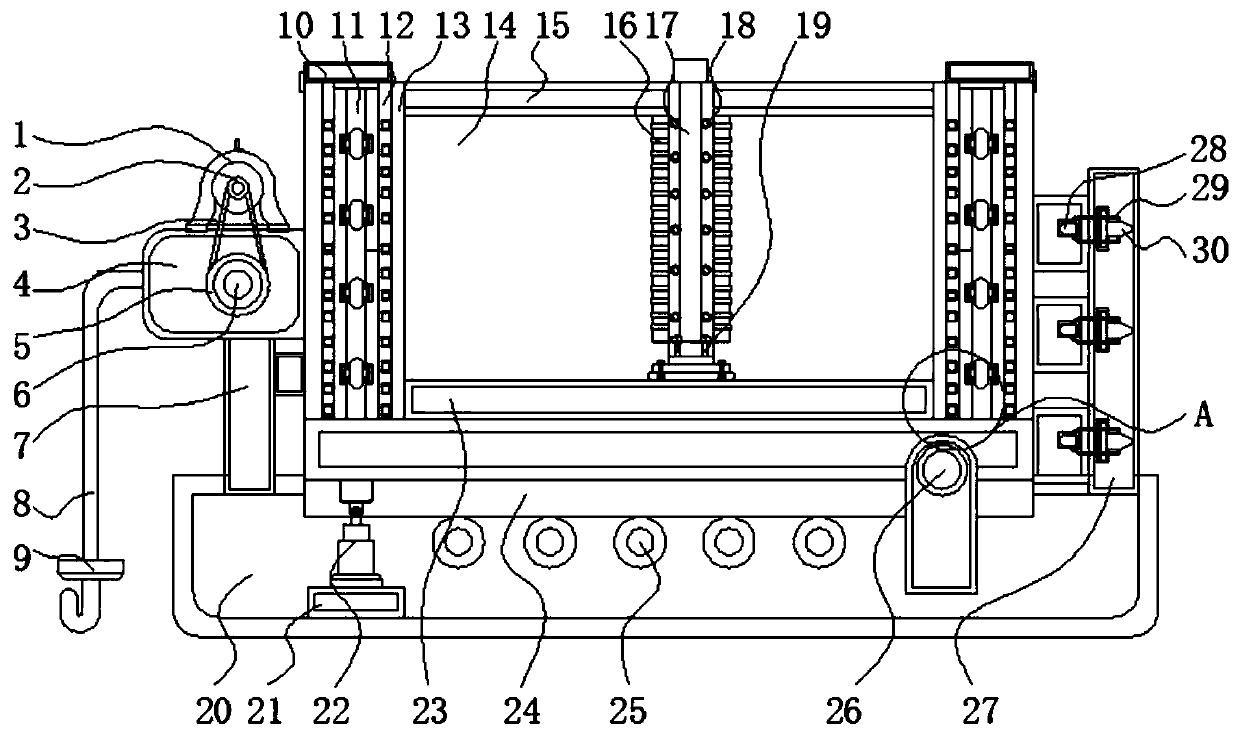 Earth material conveying device with connecting length changing convenience and for tunnel excavating