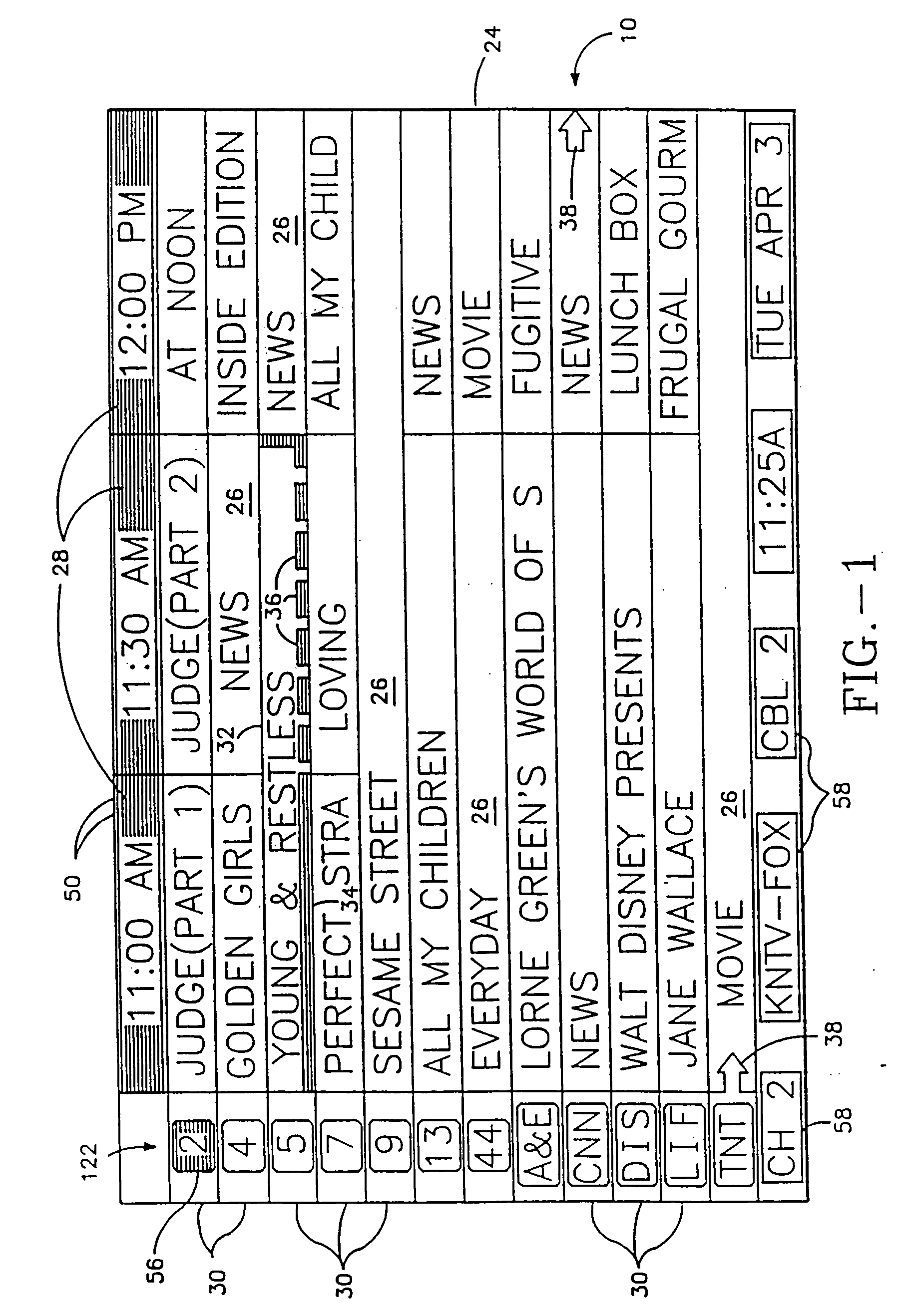 Television schedule system