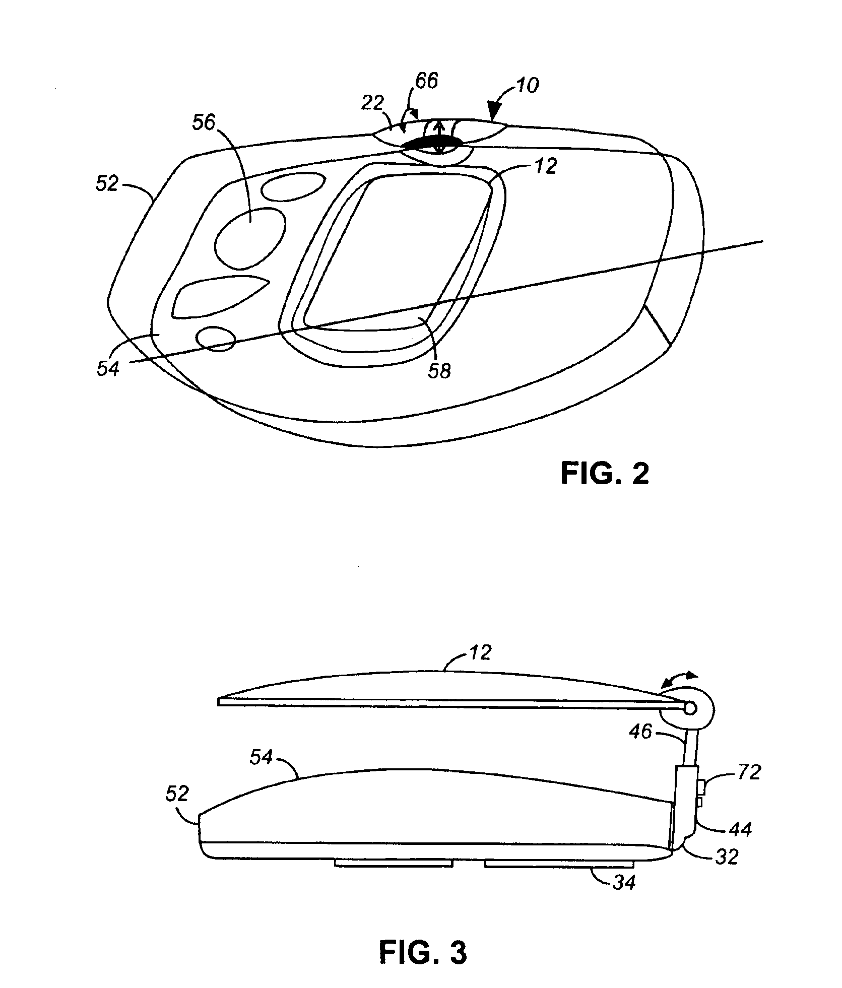 Apparatus for viewing a display of a portable communication device