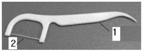 Full-biodegradable dental floss pick handle and preparation method thereof