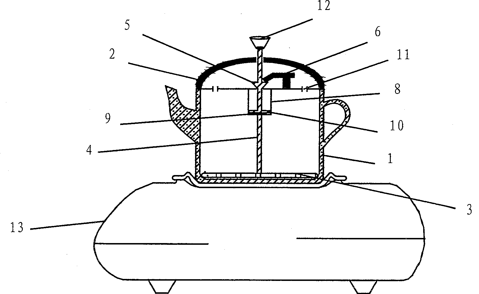 Metalloid cooker for electromagentic furnace