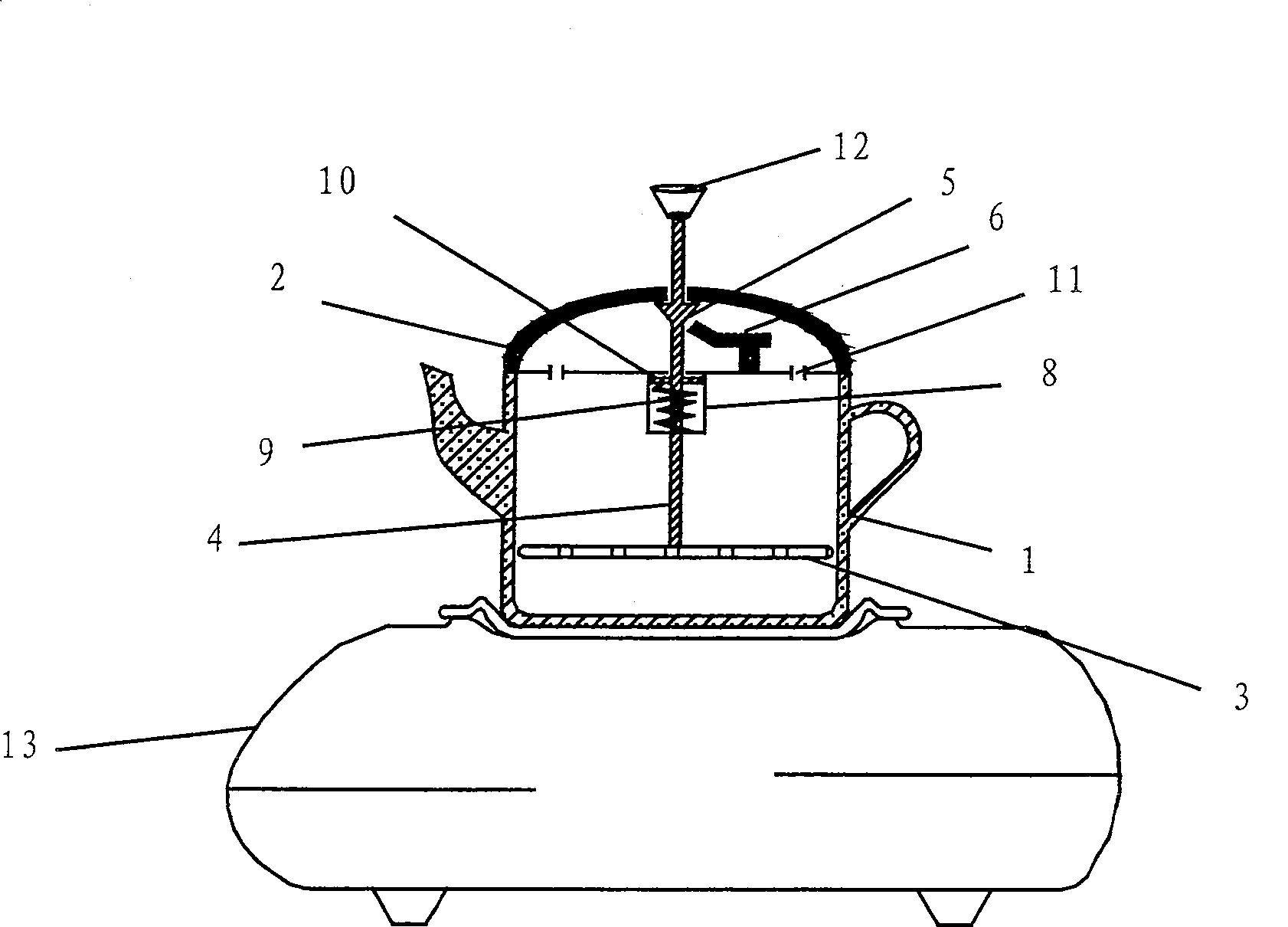 Metalloid cooker for electromagentic furnace