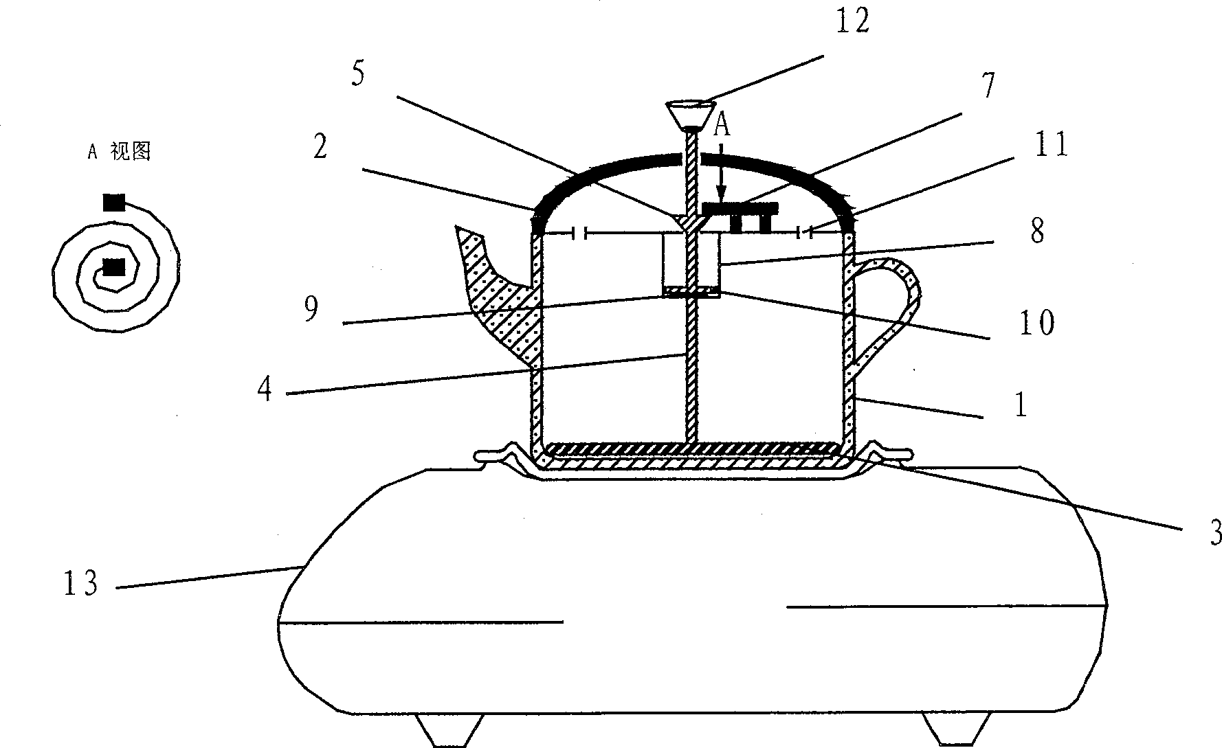 Metalloid cooker for electromagentic furnace