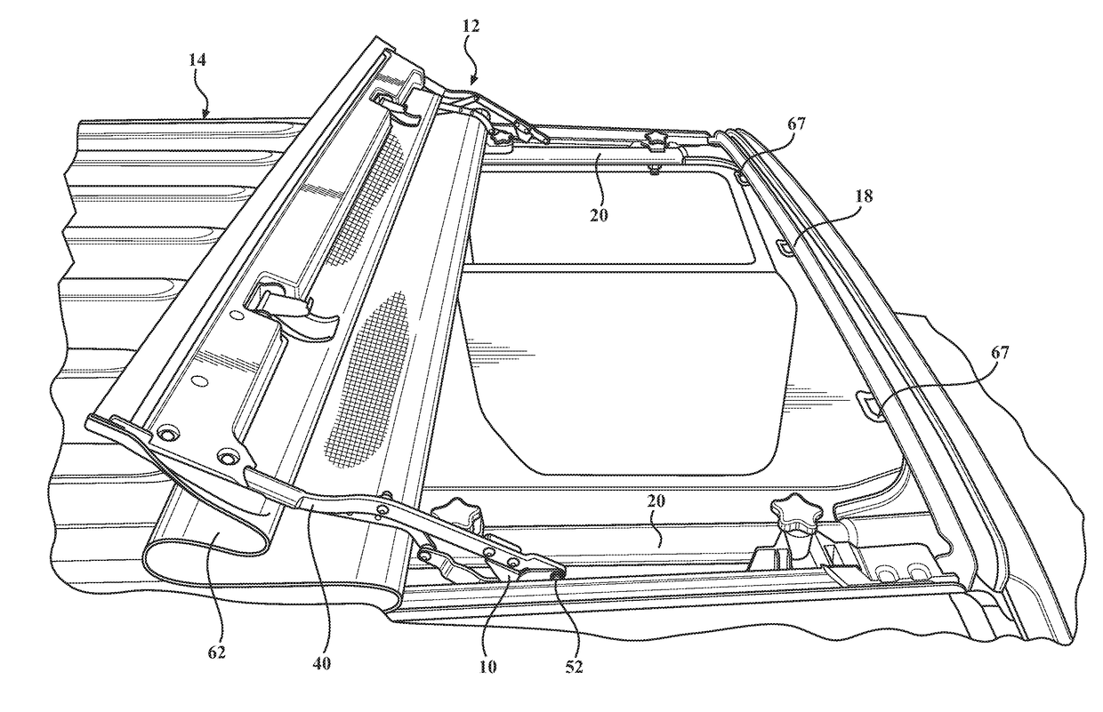 Front top assembly for suv