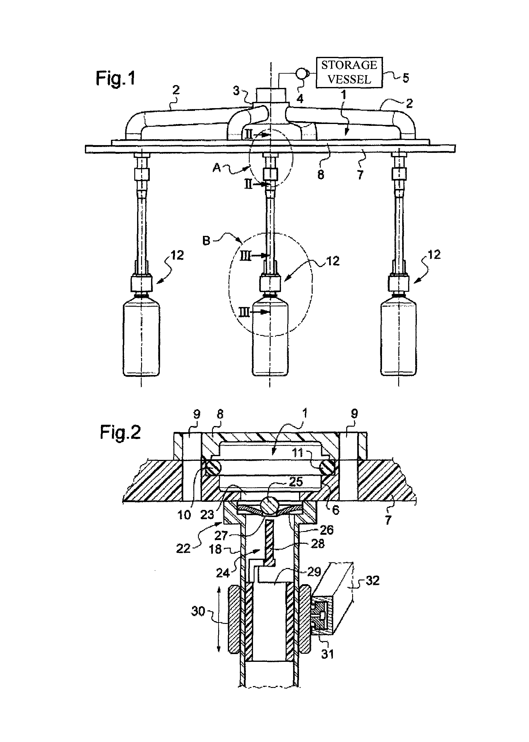 Method for filling containers to a constant level with a still or a sparkling liquid, and a filling nozzle for the implementation of this method