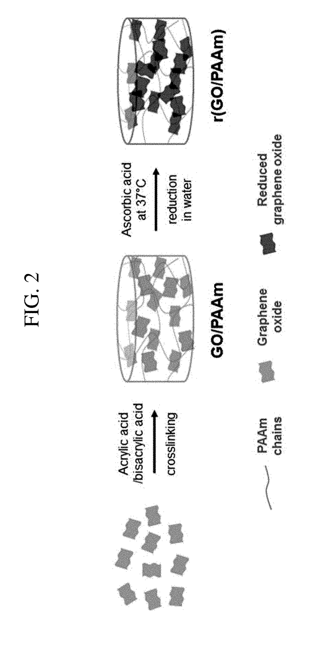 Method for preparing hydrogel containing reduced graphene oxide