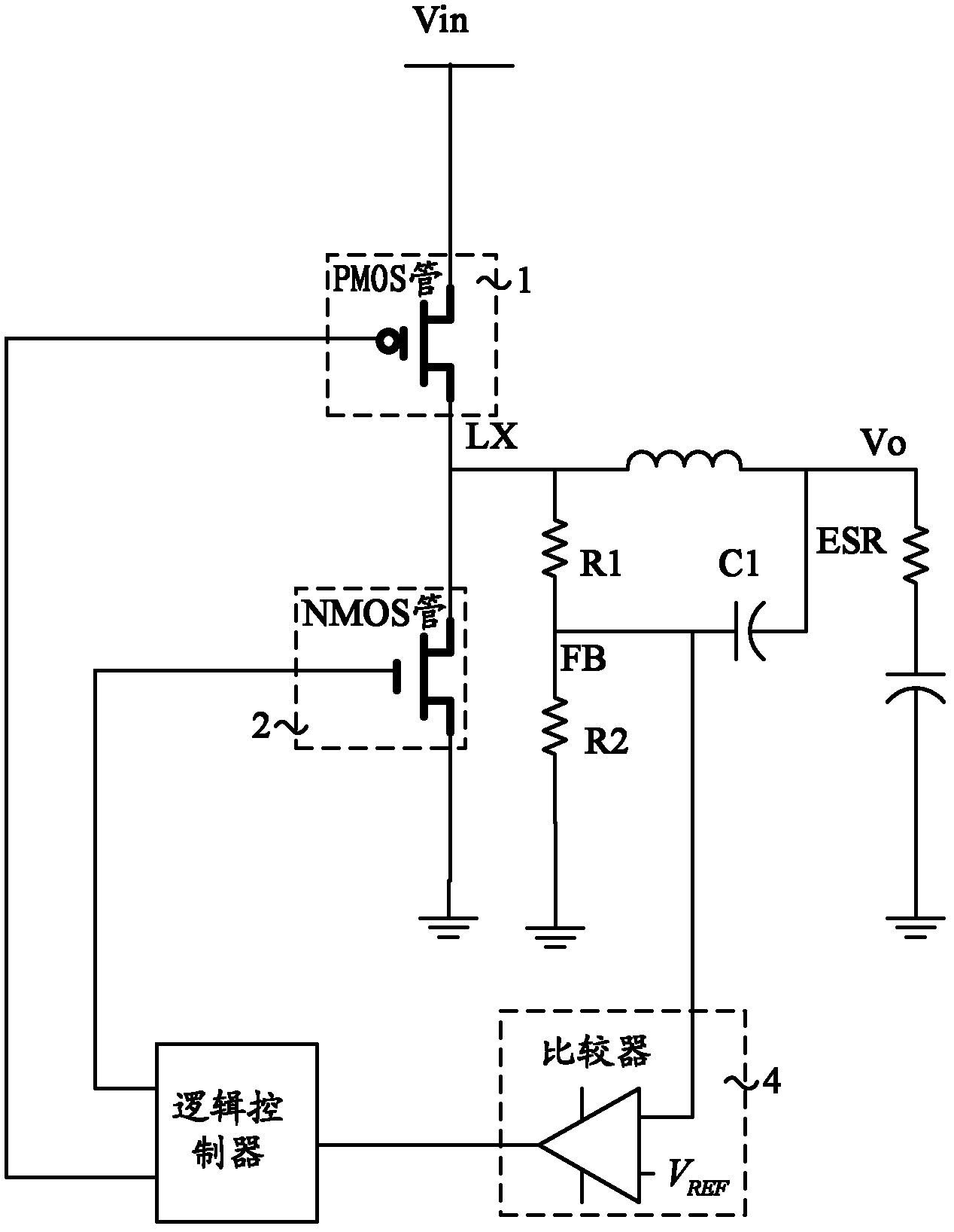 Delayed control transfer circuit and power supply system
