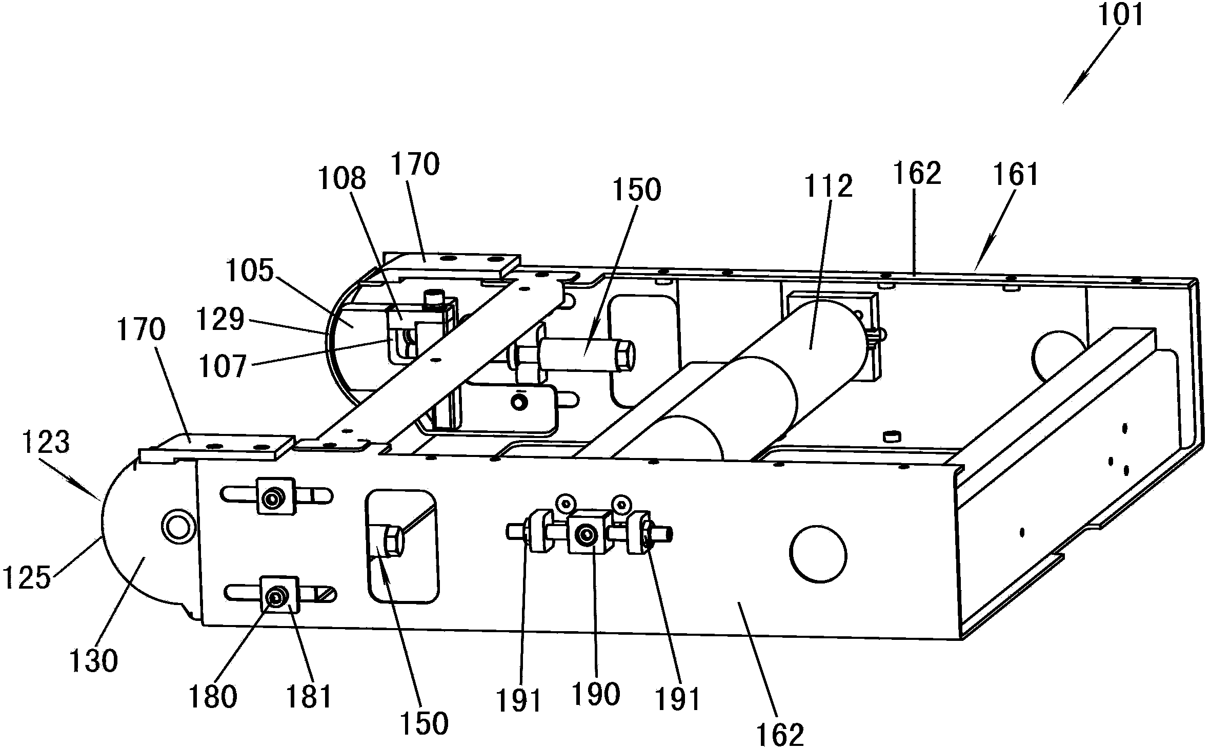Belt conveyer and roller supporting assembly for same