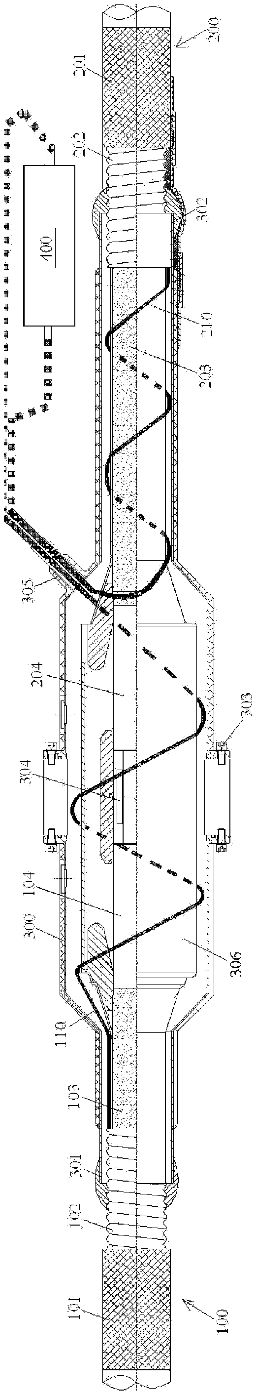 Photoelectric composite cable connecting device