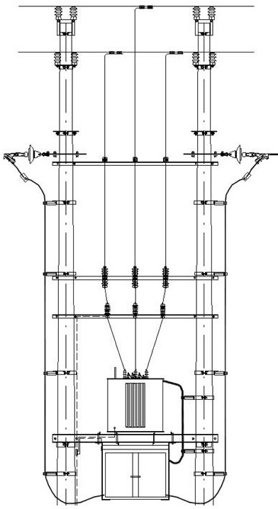 High-voltage integrated 10kV pole-mounted transformer platform complete equipment