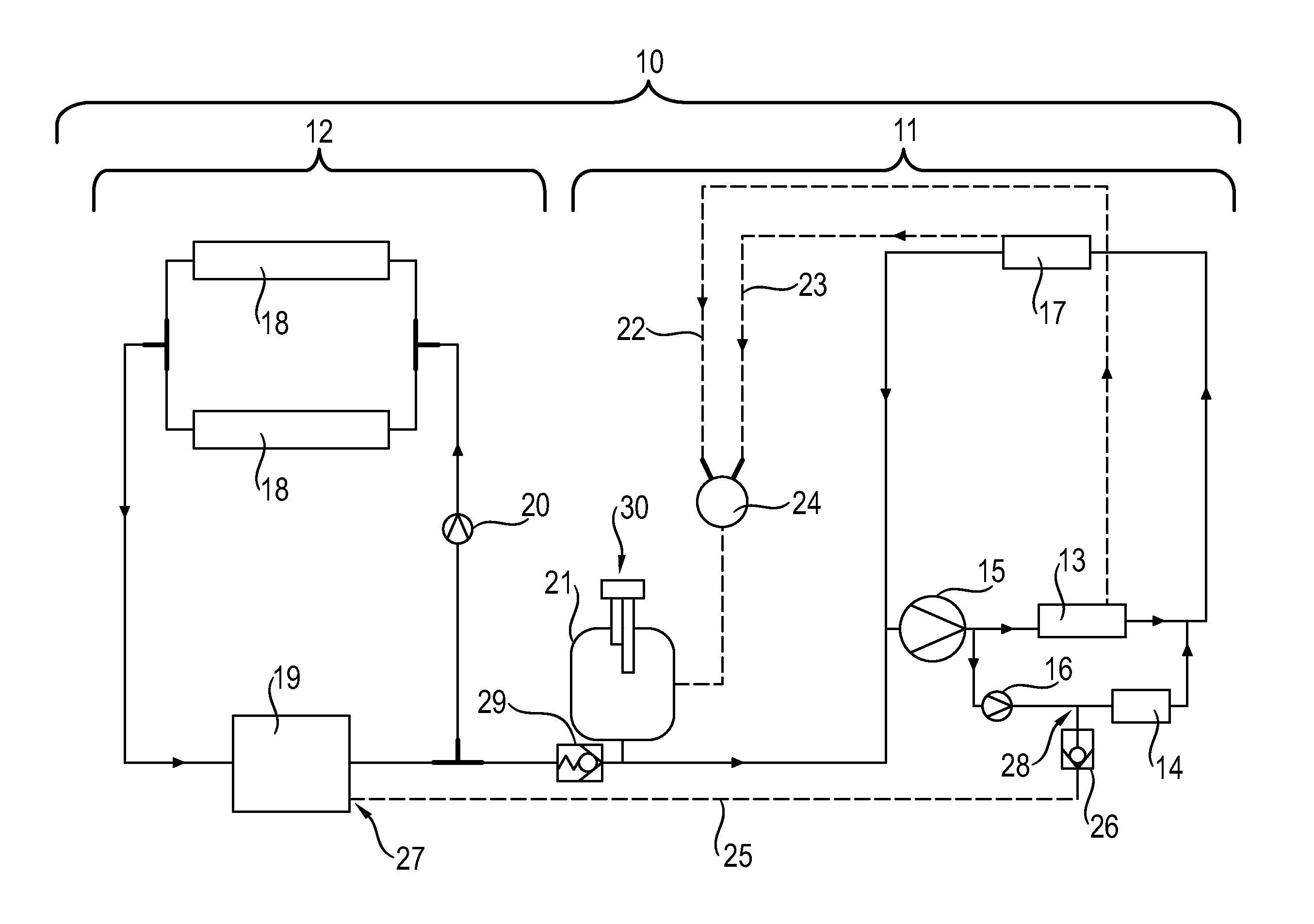 Cooling system for a vehicle