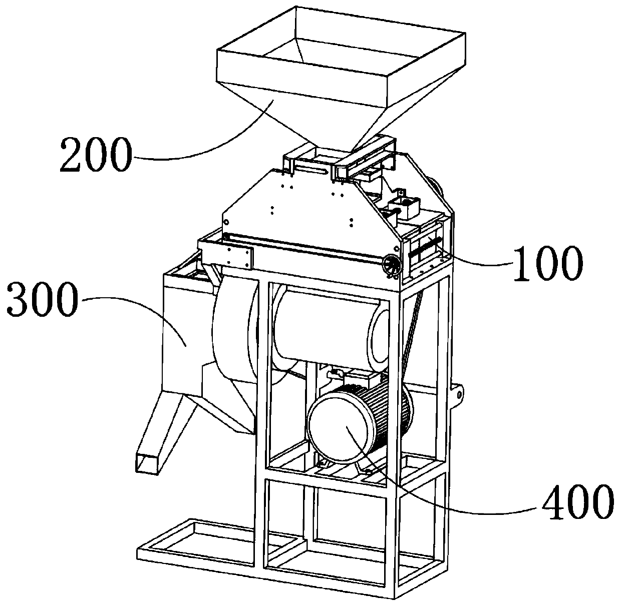 Chain type grinding plate structure applied to rice husking process