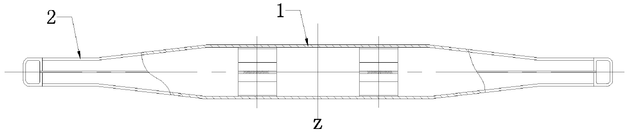 Supporting beam structure for automobile air suspension