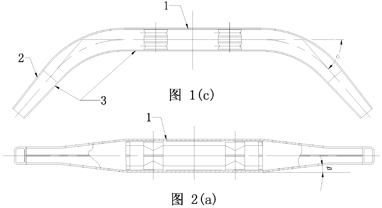 Supporting beam structure for automobile air suspension