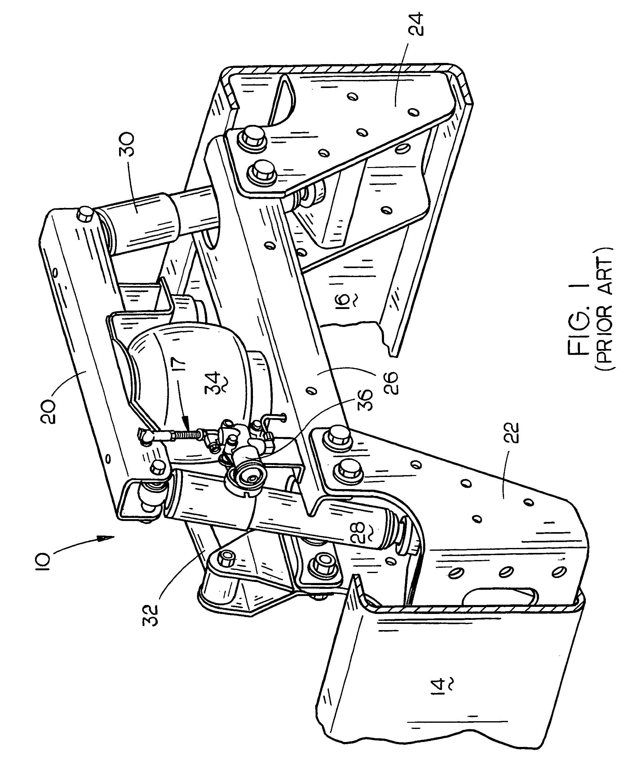 Height control linkage for a vehicle cab suspension