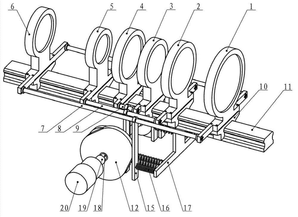 Nested disc cam focusing mechanism