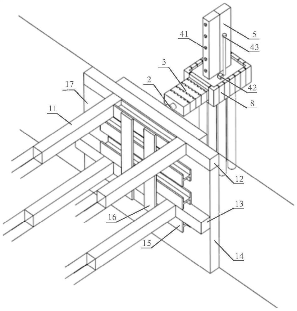 Bridge active deviation rectifying device adjacent to foundation pit and construction method thereof