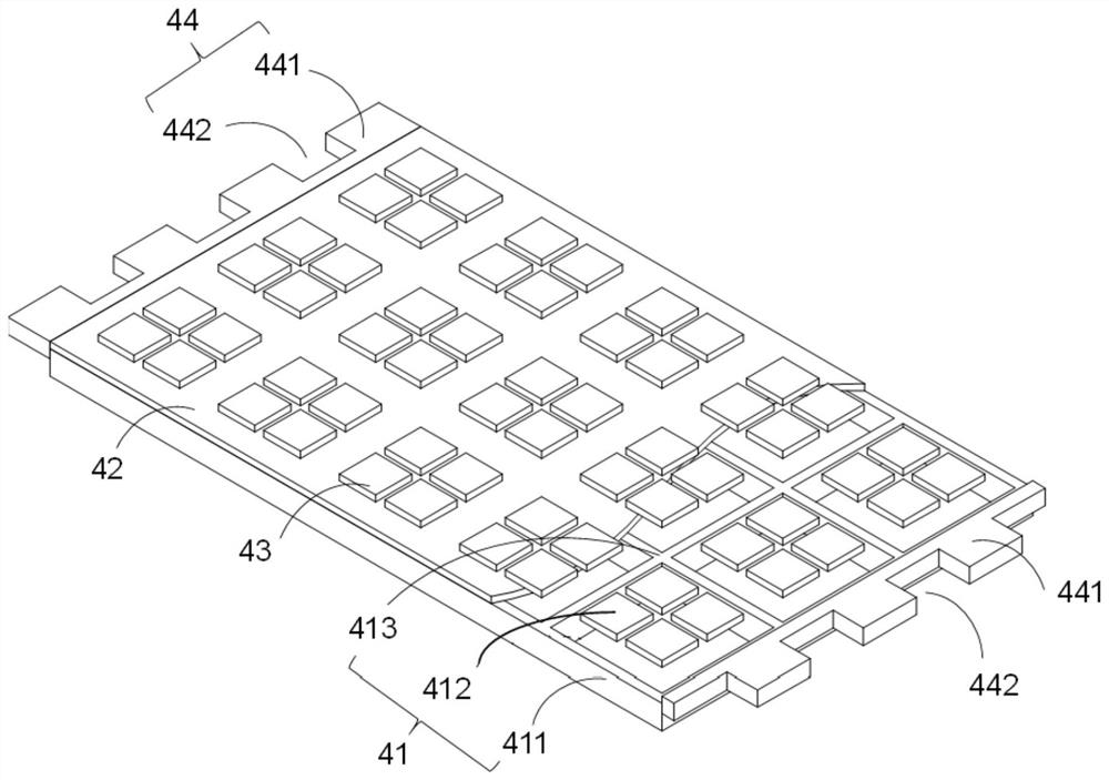 Unit structure for vibration suppression and noise reduction of stiffened plates