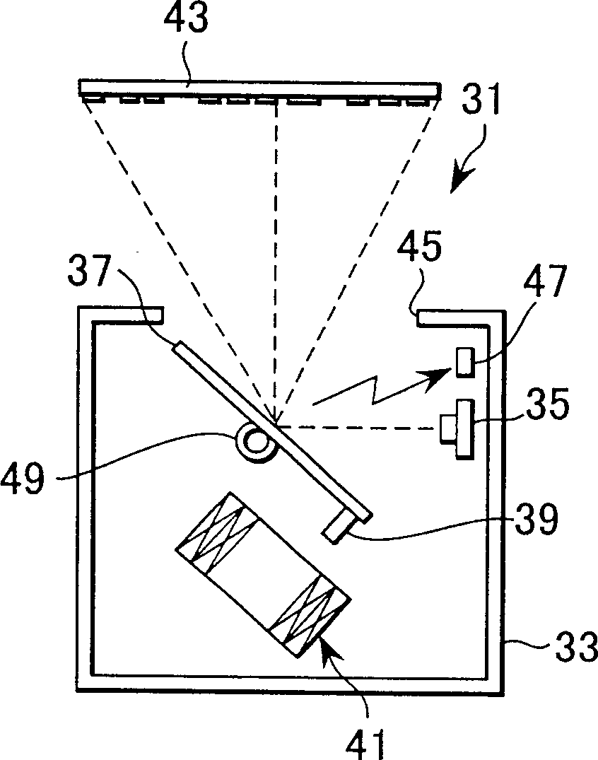 Movable reflector driving mechanism for bar code reader
