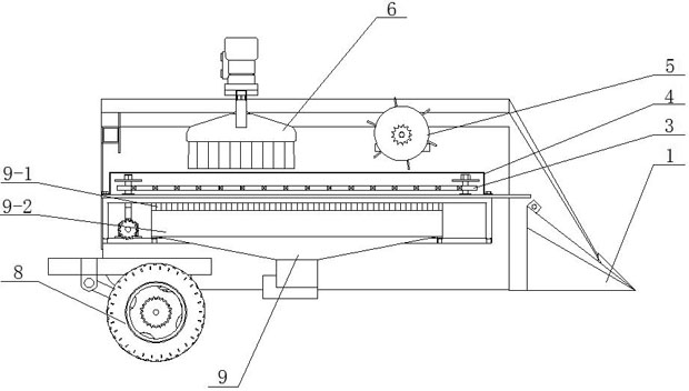 A sunflower seed harvester with inserting plate and directly taking off food