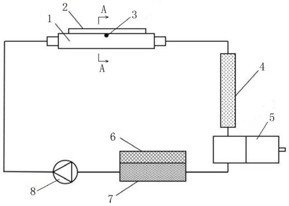 Two-phase flow cooling device for IGBT