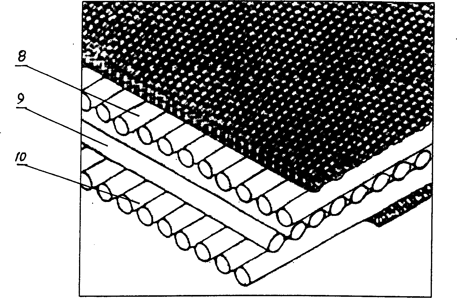 Three-layer non-mixed bottom net papermaking press felt