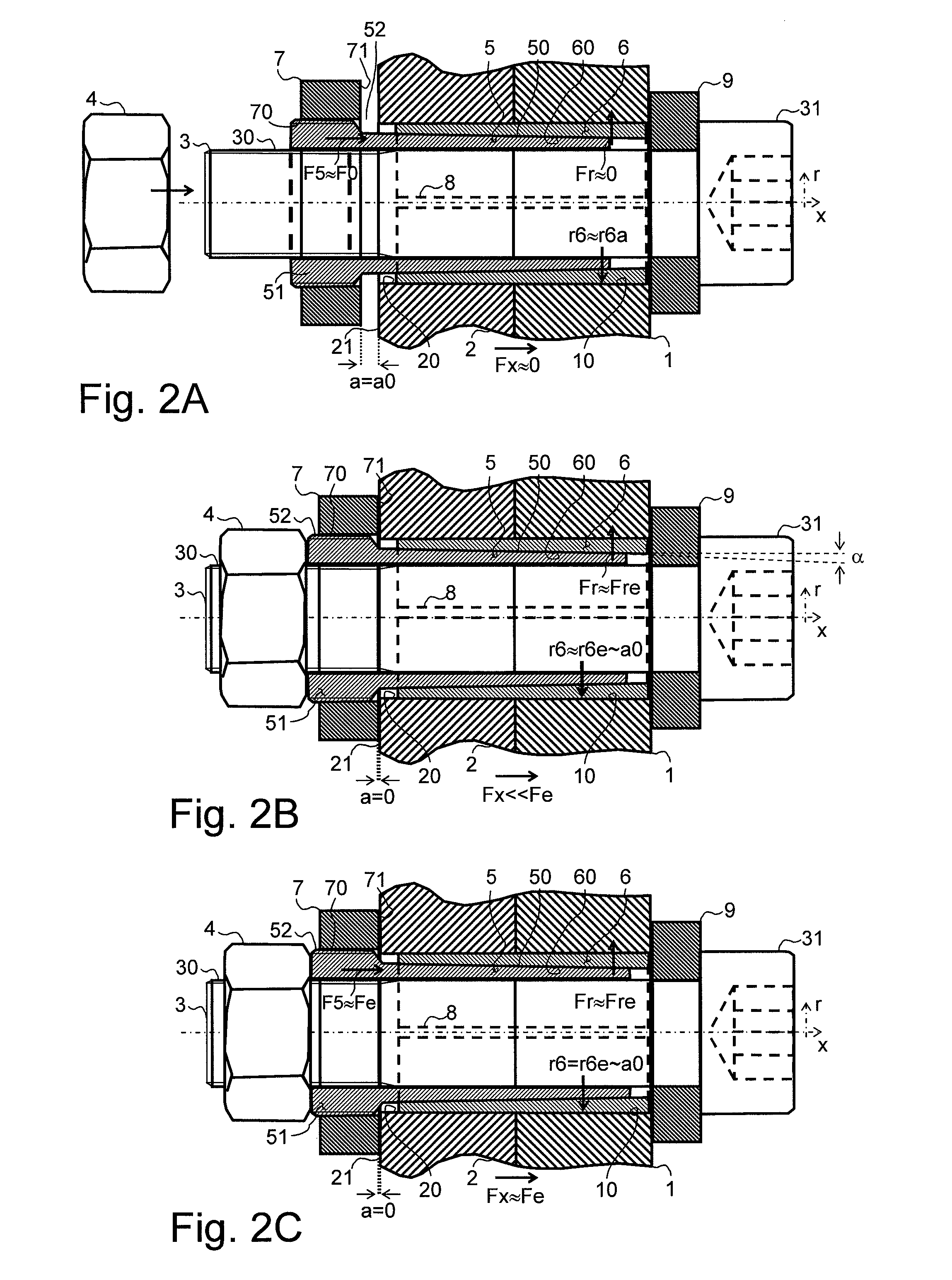 Connecting arrangement and connecting method, in particular by way of non-positive connection on all sides