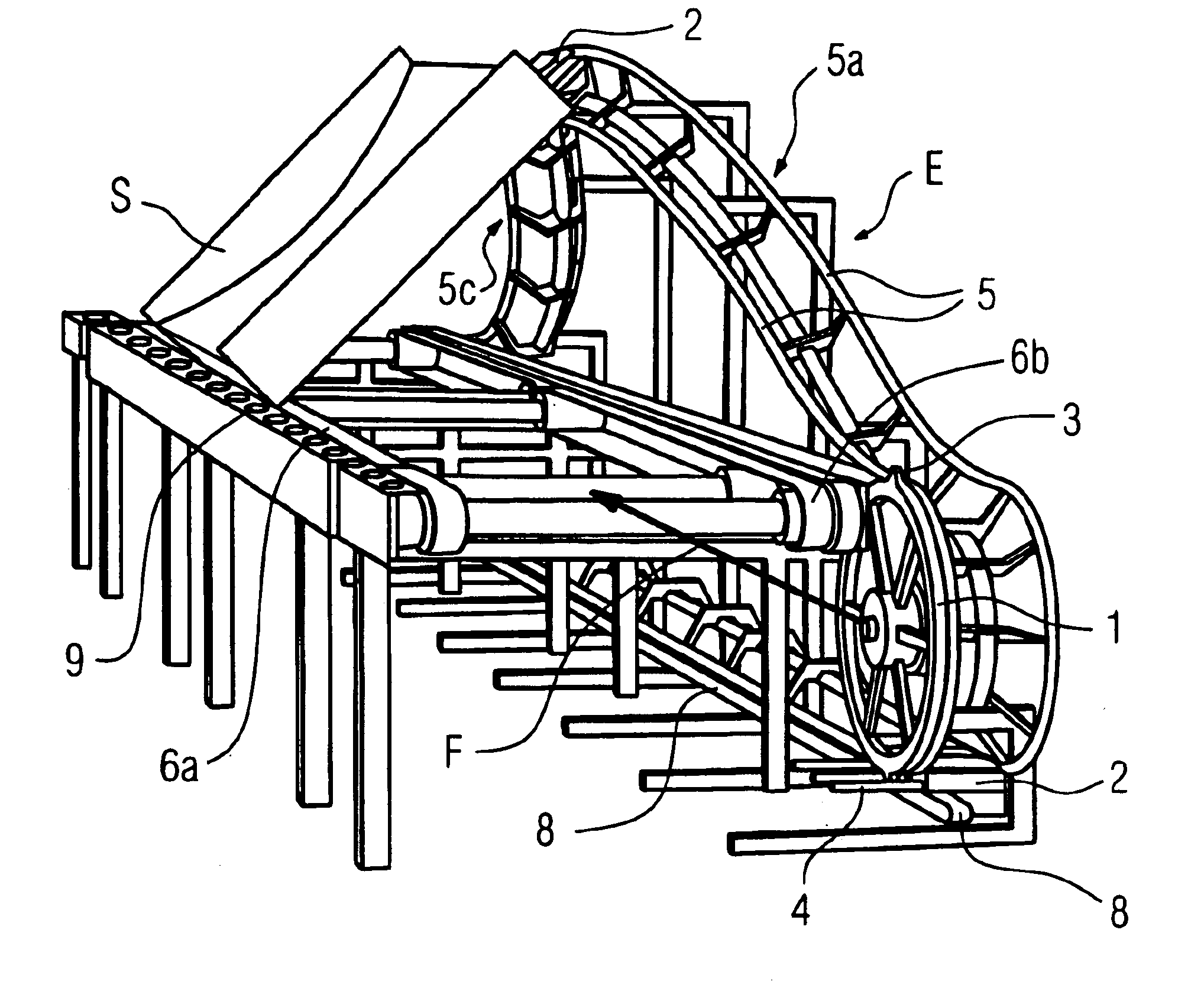 Transport system for cargo containers, in particular for baggage containers