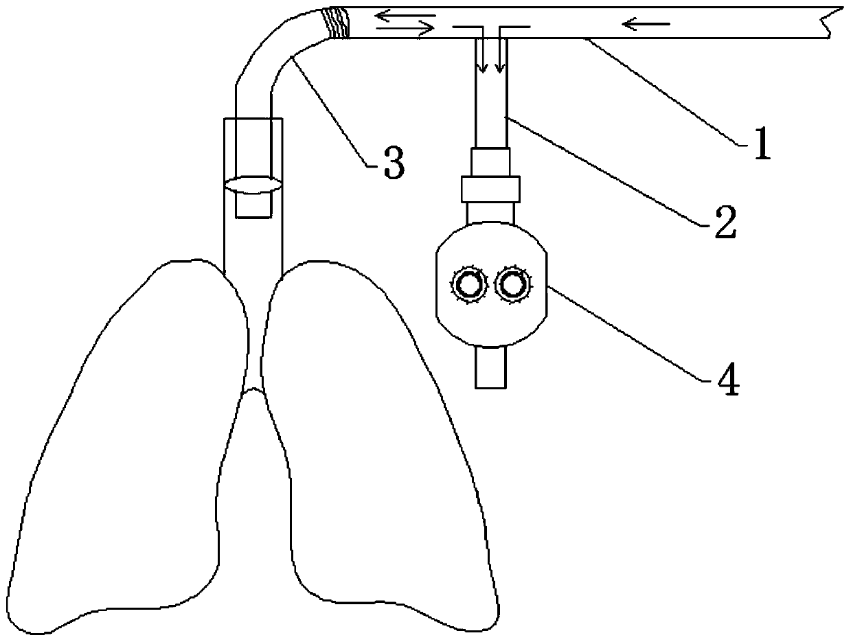 Constant-flow type low-dead-space breathing machine