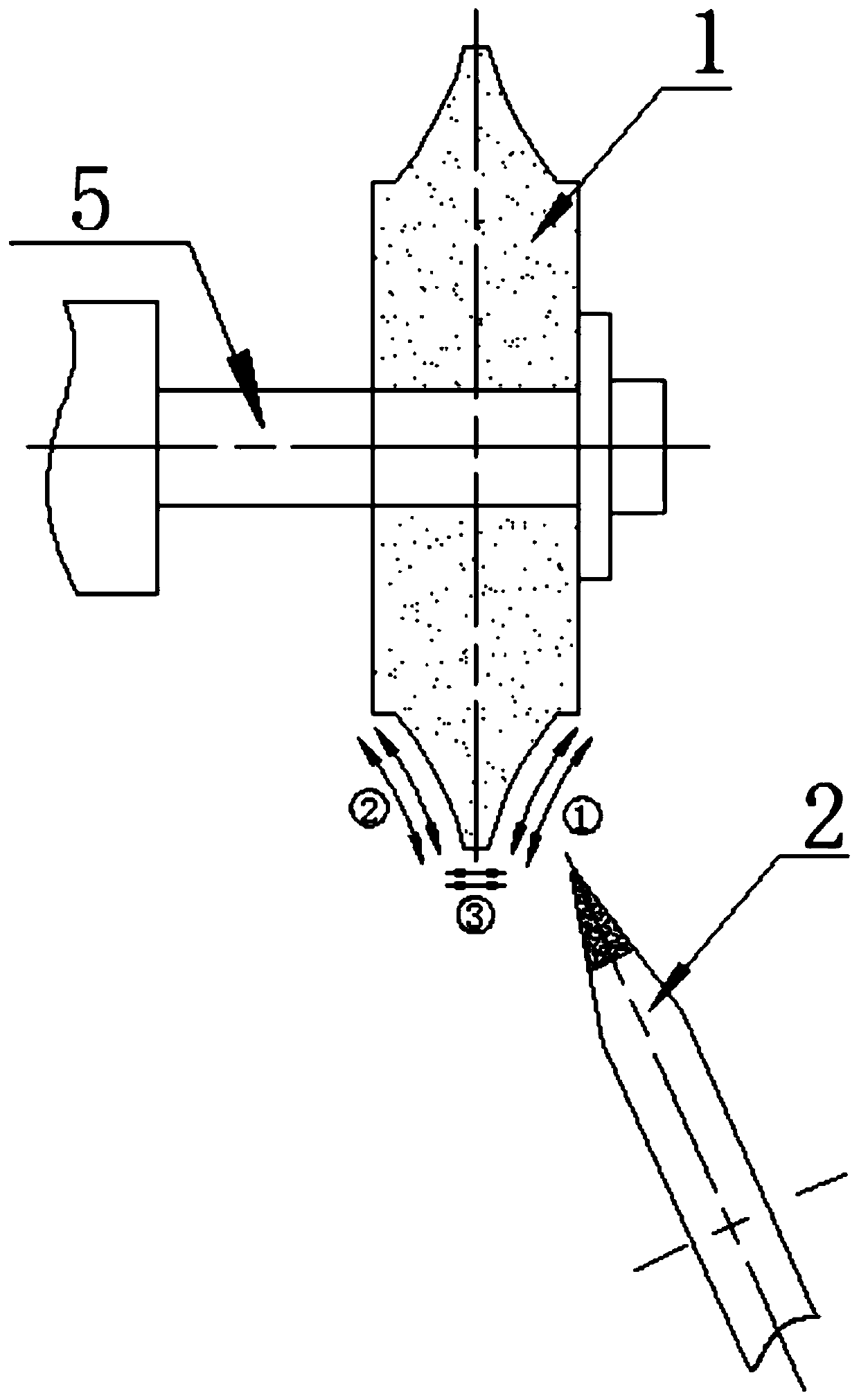 Forming grinding method of turbine long shaft spline teeth