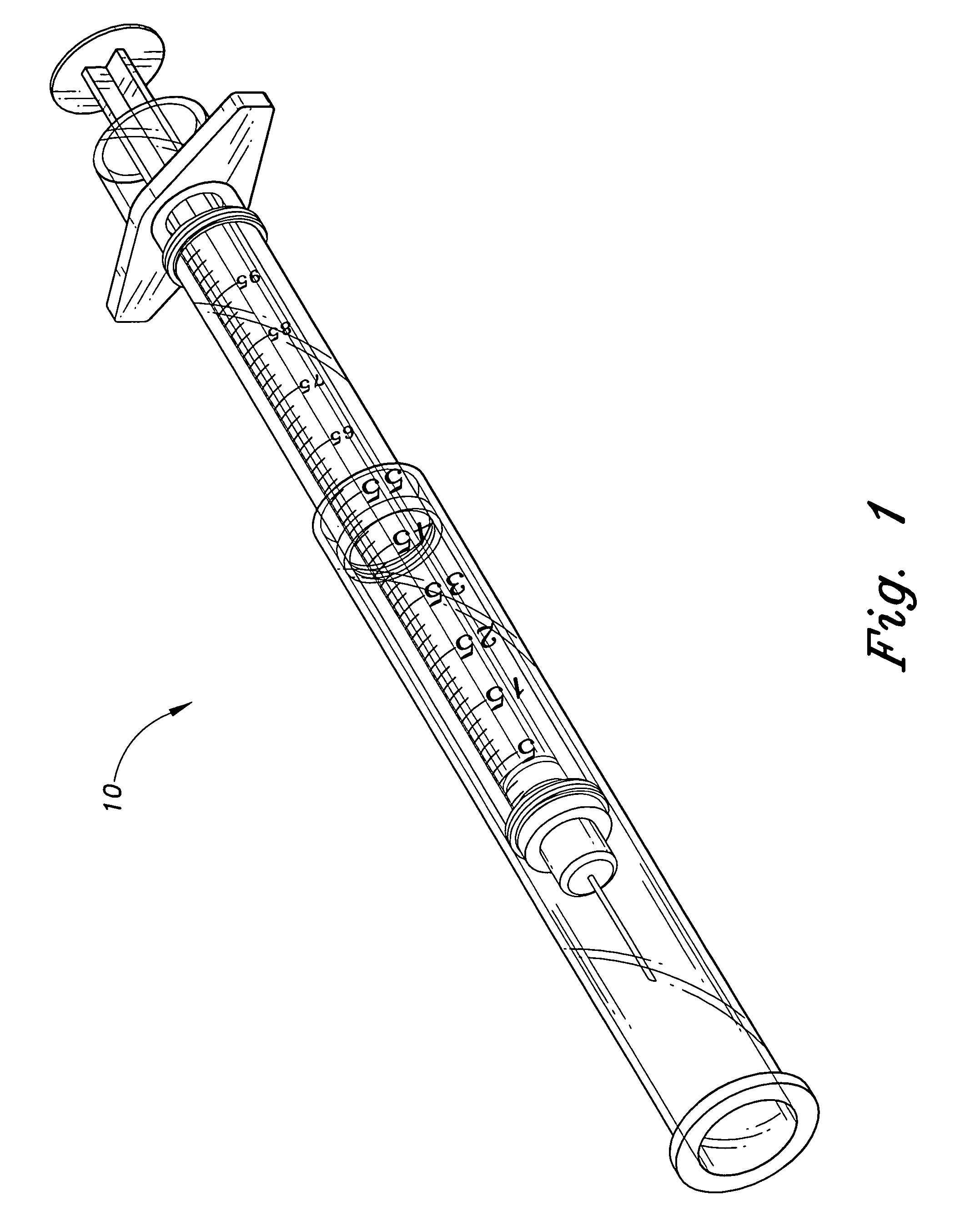 Insulin syringe with magnified sheath