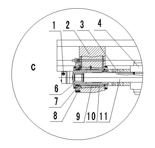 Main shaft device for numerical controlled gear hobbing machine