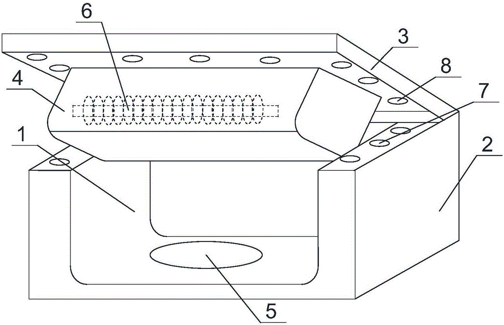Integrated forming device for acrylic material bathtub and bathtub forming method