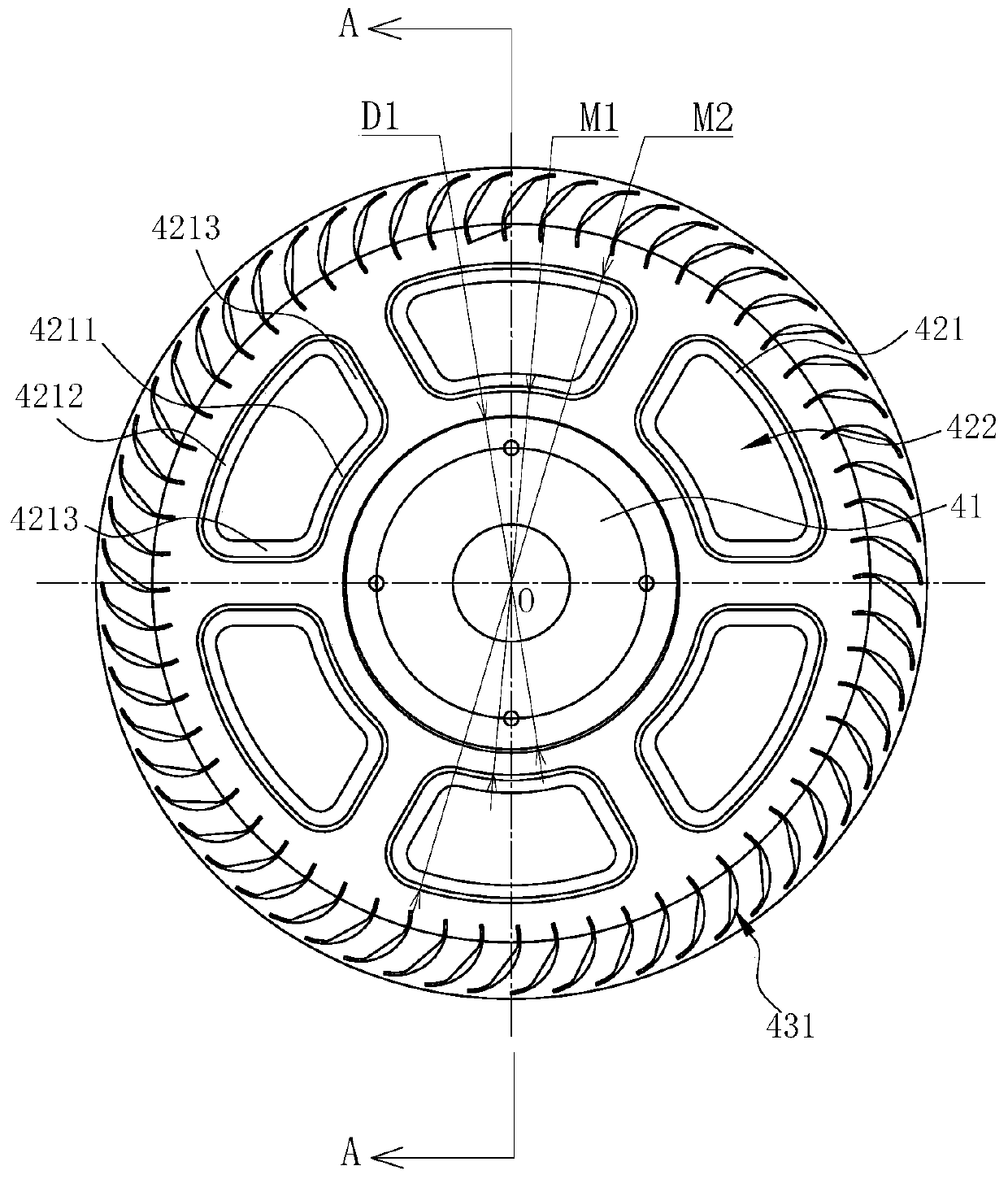 Impeller assembly for centrifugal fan