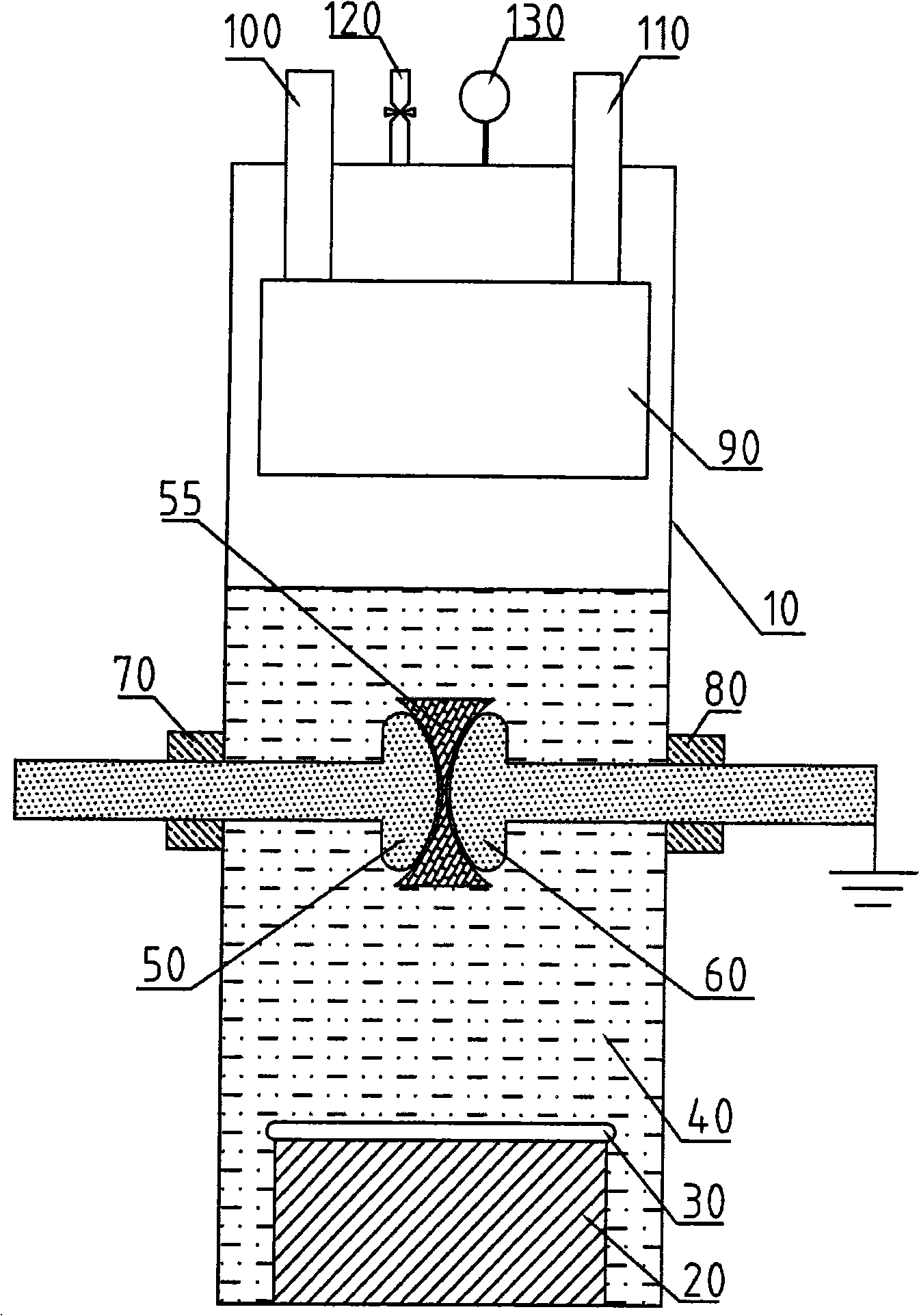 Medium insulation properties measuring apparatus for gas-liquid two-phase fluid state