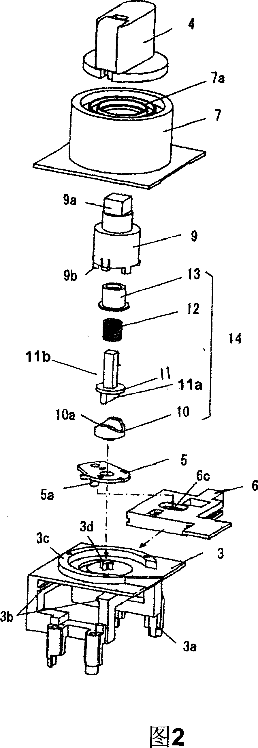 External operation handle device for a circuit breaker
