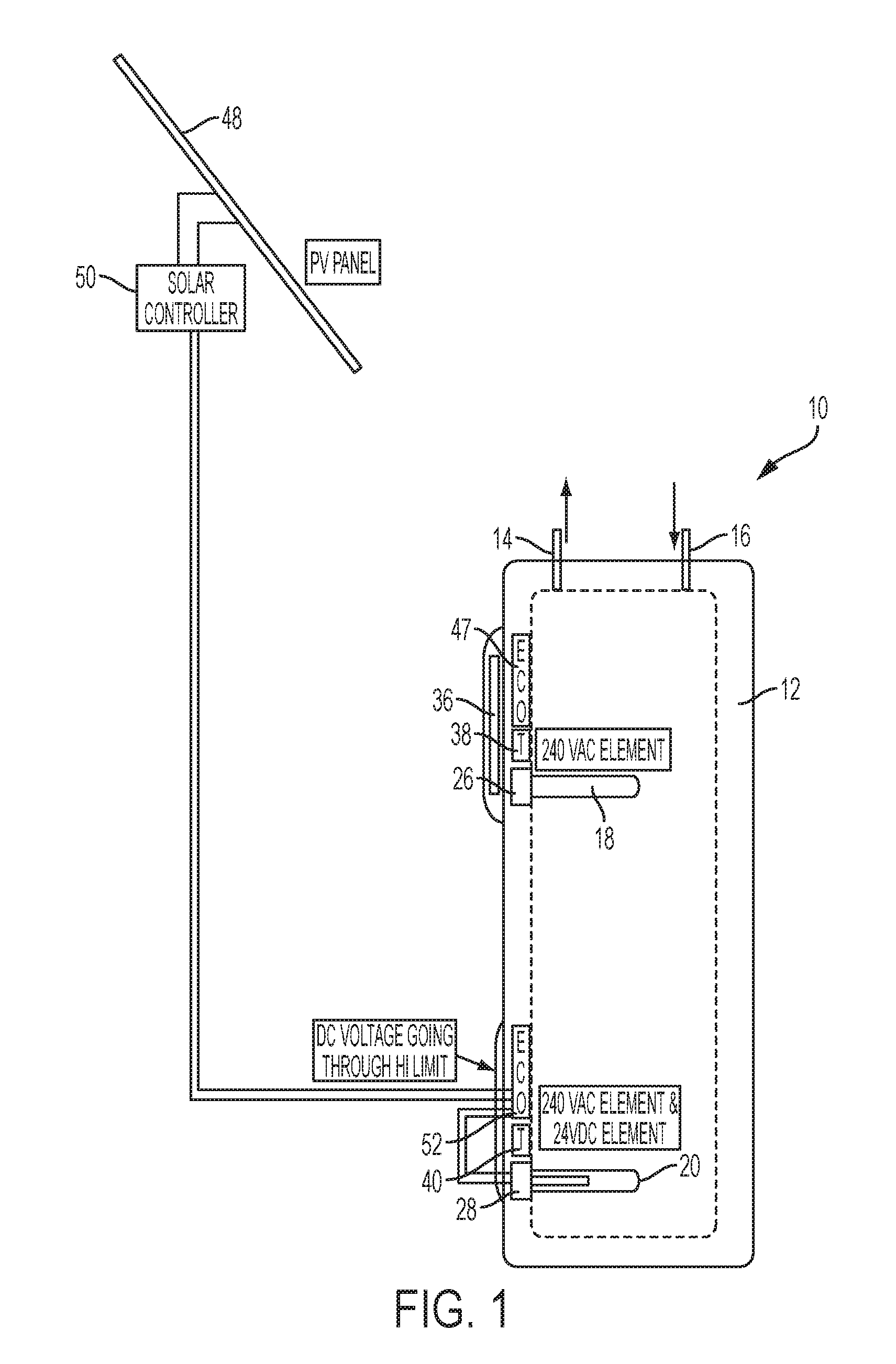 Water heater having a supplemental photovoltaic heating arrangement