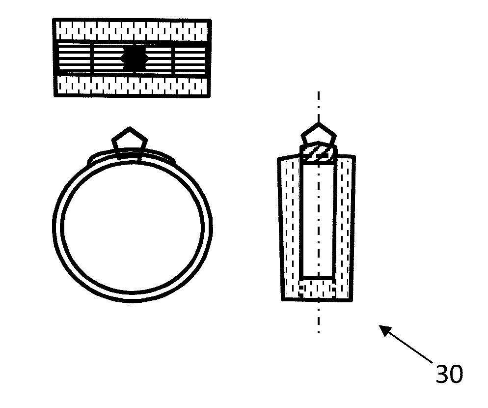Interlocking Ring System and device with Interchangeable Outer Jackets and Center Rings called a TULIP.