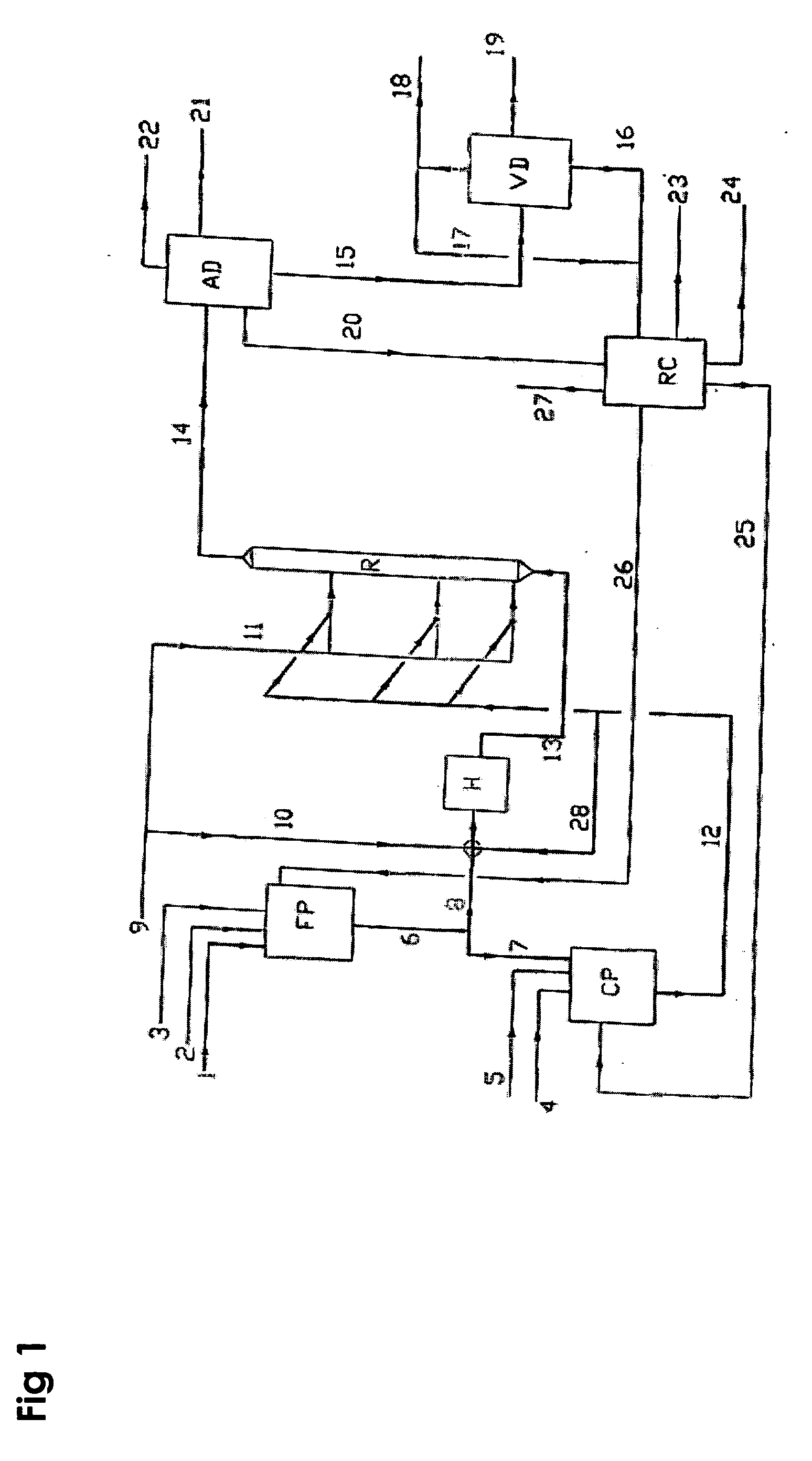 Process for hydroconverting of a heavy hydrocarbonaceous feedstock