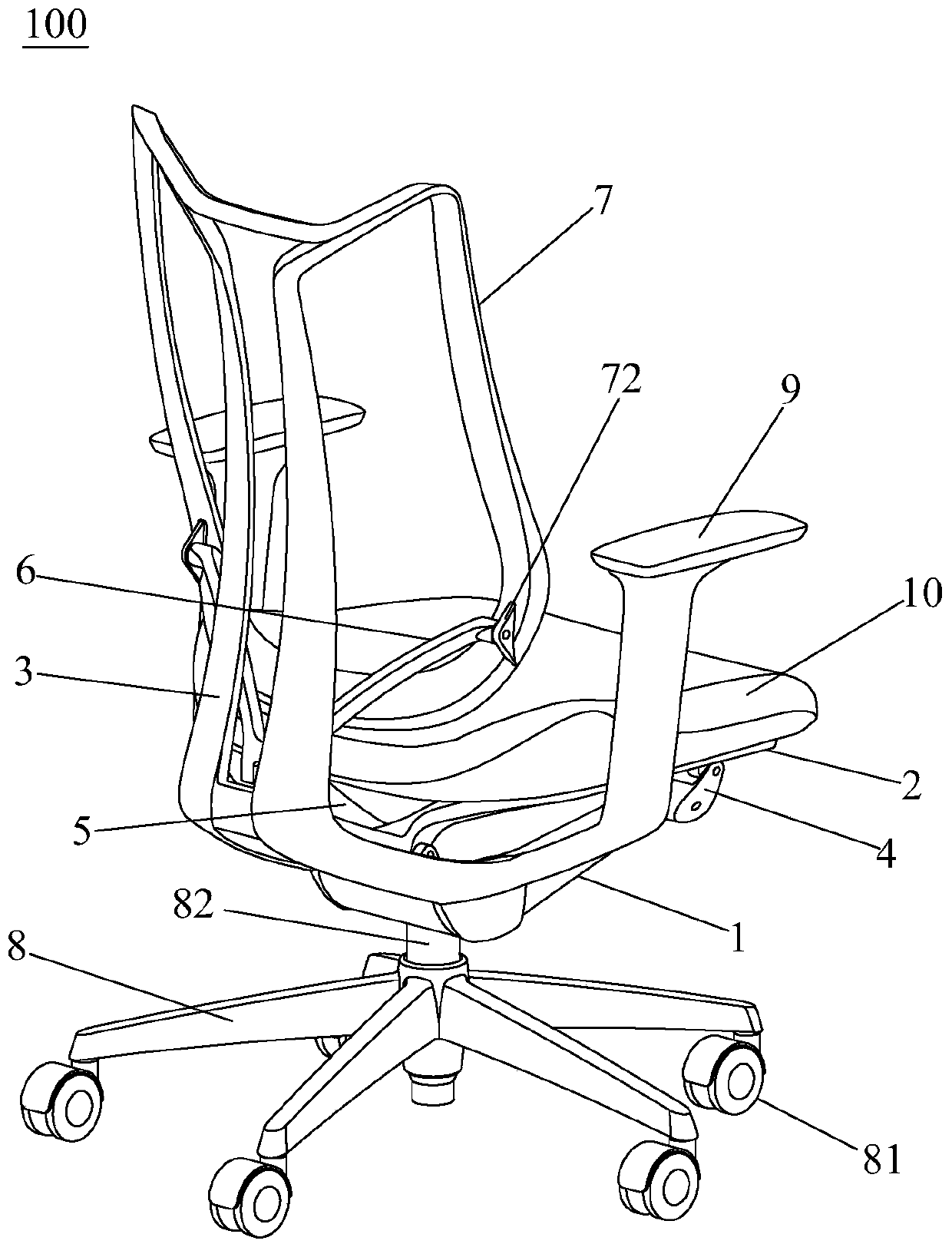 Seat capable of automatically adapting to waist