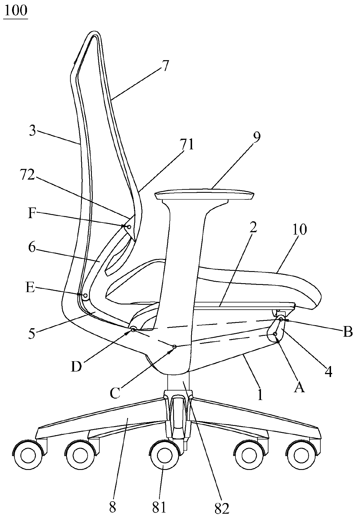 Seat capable of automatically adapting to waist