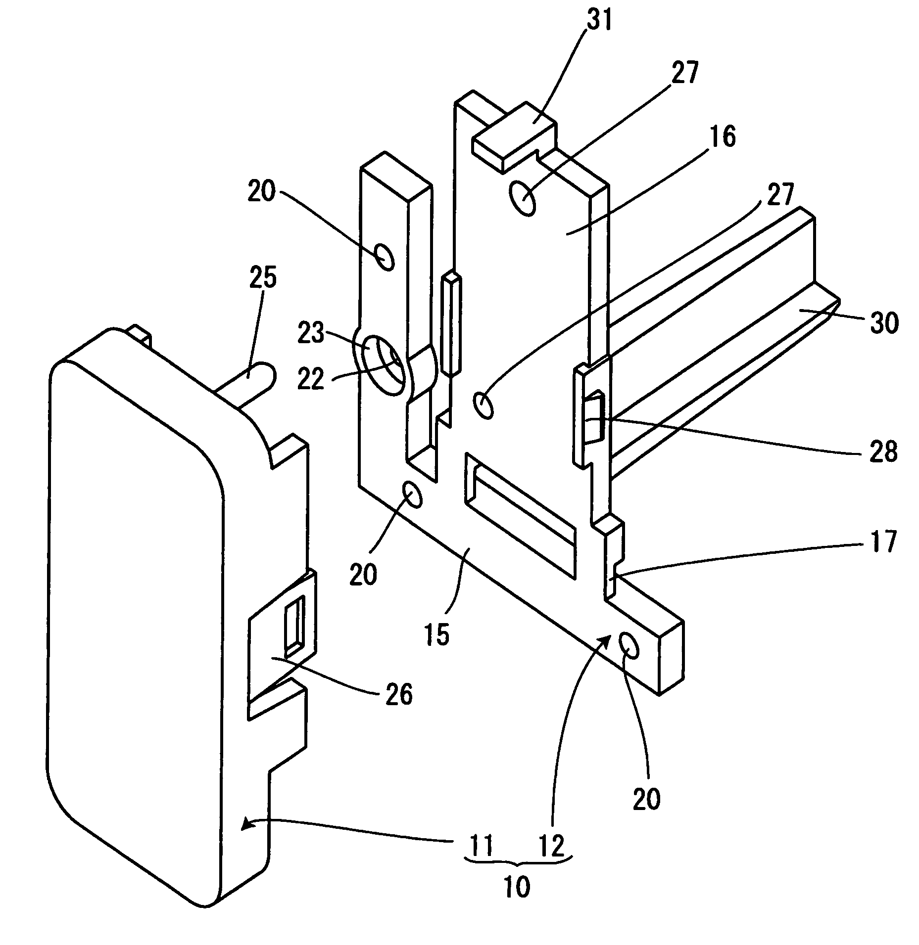 Electronic device with manual operation button
